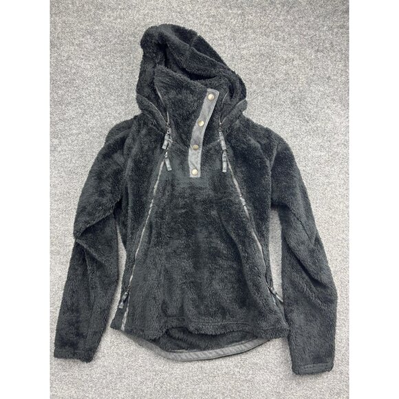 Kuhl Tops - Kuhl Pullover Womens Small Gray Flight Sherpa Fleece Hoodie Half Snap Jacket